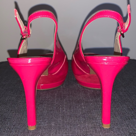 Pink Nine West Peep Toe Heel - Picture 4 of 5